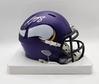 ADRIAN PETERSON Signed Auto Minnesota Vikings RAVE Riddell Mini Helmet JSA