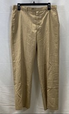 Yves Saint Laurent Beige Solid Men's Casual Pants 32 Waist Regular Fit