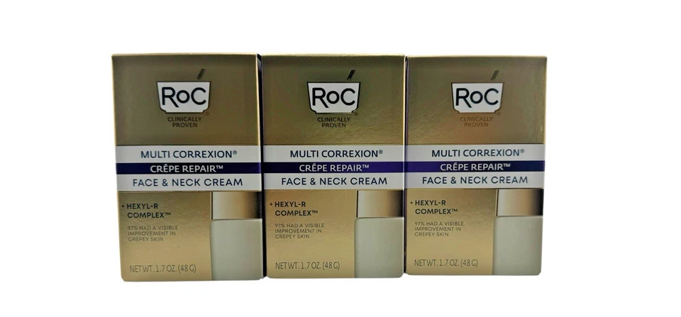 Crema reparadora facial y cuello RoC Crepe 1,7 oz 💜 Multi Corrección Hexil-R, 09/2027!! Foto 4 de 4