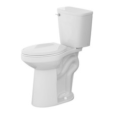 White 21" Tall Elongated Two Piece Toilet Single Flush for Elderly Tall Person