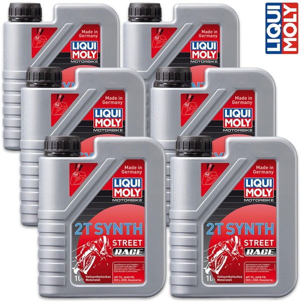6X Liqui Moly 1505 Motorbike 2T Synth Street Race 2-Takt MotoröL Vollsynth. 1L-image