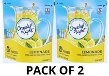 2 PACK Crystal Light LEMONADE Drink, 16 Pitcher Packets, MAKES 64 QUARTS