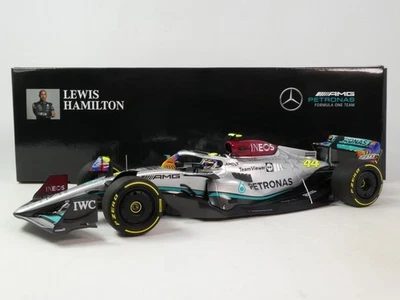 Minichamps Mercedes AMG W13 #44 Lewis Hamilton Miami GP 2022 1/18 110220544 - Photo 1/4