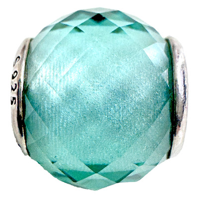 Authentic Pandora Petite Facets Green Murano Charm 791499SGQ