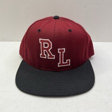 Vintage Polo Ralph Lauren Snapback Maroon Black USA Made