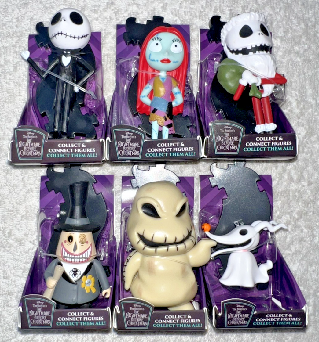 NIGHTMARE BEFORE CHRISTMAS COLLECT & CONNECT FIGURES SET OF