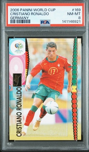 2006 Panini FIFA World Cup Germany Cristiano Ronaldo #169 Portugal PSA 8 NM-MT