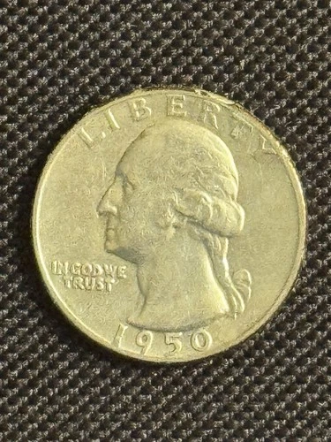 Extremely Beautiful 1950 Washington Head SILVER Quarter!