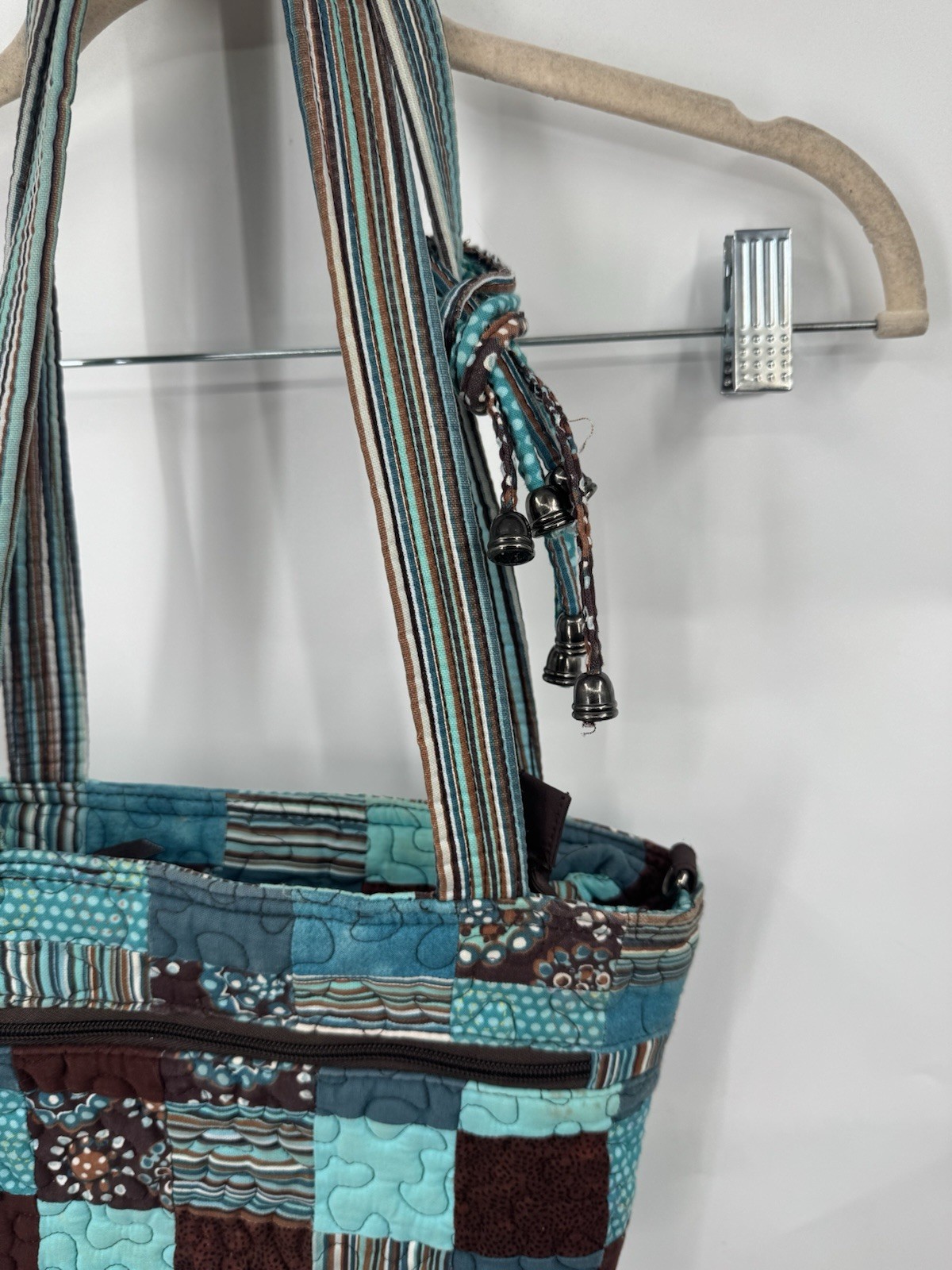 Donna Sharp Patchwork Shoulder Bag Blue Colorful … - image 9