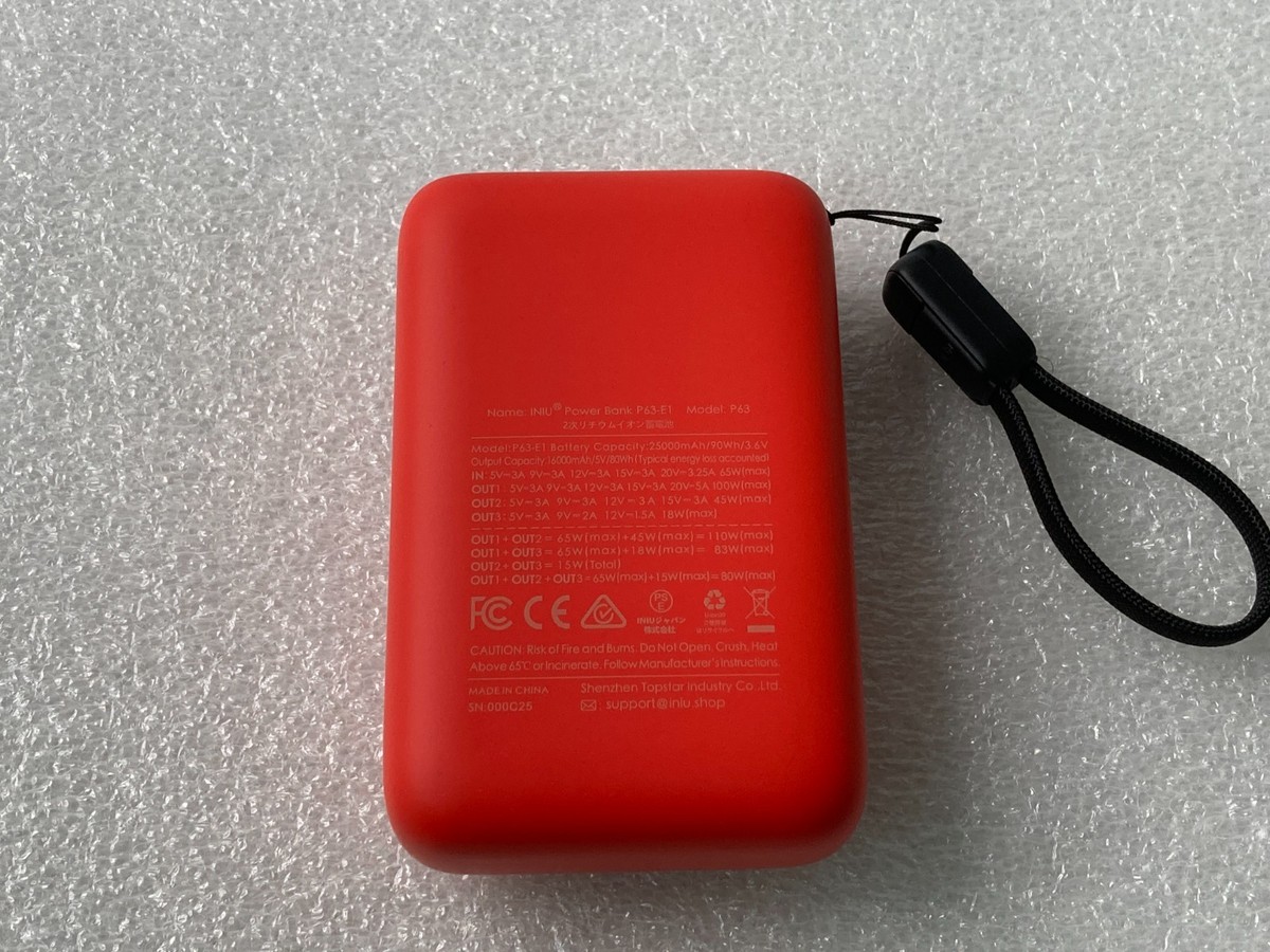 INIU Cougar P63-E1 100W High Capacity Portable Power Bank 25000mAh