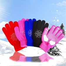 Ice Skating Gloves Warm Cotton Lined Non Slip Ski Gloves for Outdoor Activities