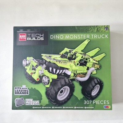Block Tech Dino Monstertruck Bauset - 307 Teile - BRANDNEU VERSIEGELT