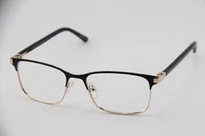 NEW PERRY ELLIS PE1236-1 BLACK GOLD GUNMETAL AUTHENTIC EYEGLASSES 54-17