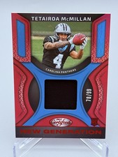 2025 Panini Certified Tetairoa McMillan New Generation Jersey Mirror Red /99 RC