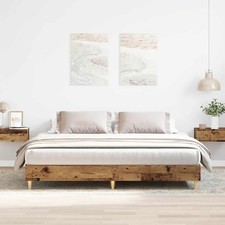 Bettgestell Ohne Matratze Holzwerkstoff Bettgestell Einzelbett Doppelbett vidaXL