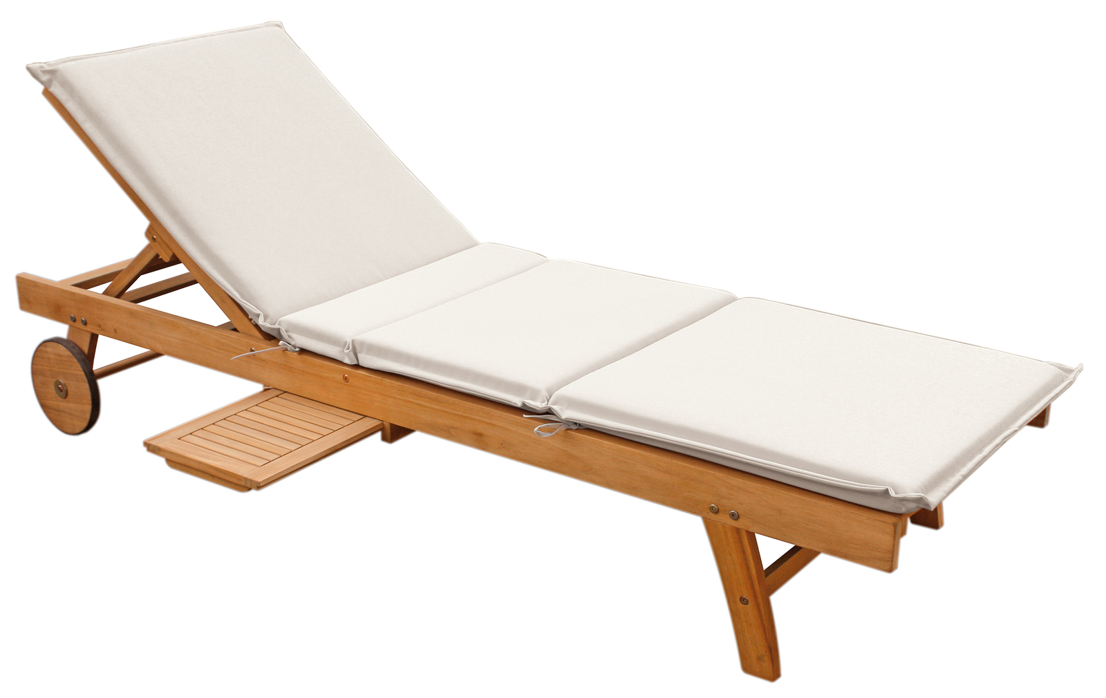 Rollliege Gartenliege Ravenna aus Holz inkl. Polster 200 x 70 x 89 cm, Dehner