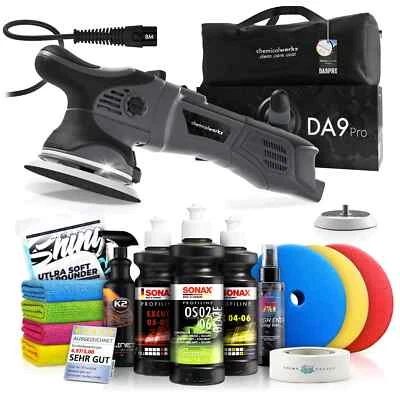 SHINY FREAKS Lucidatrice eccentrica chemicalworkz DA9 Pro con set lucidante Sonax 14 pezzi