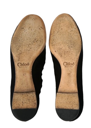 Chloe Gr. 37 Lauren Scallapoed schwarze Wildleder Ballerinas 6,5 - Bild 2 von 5