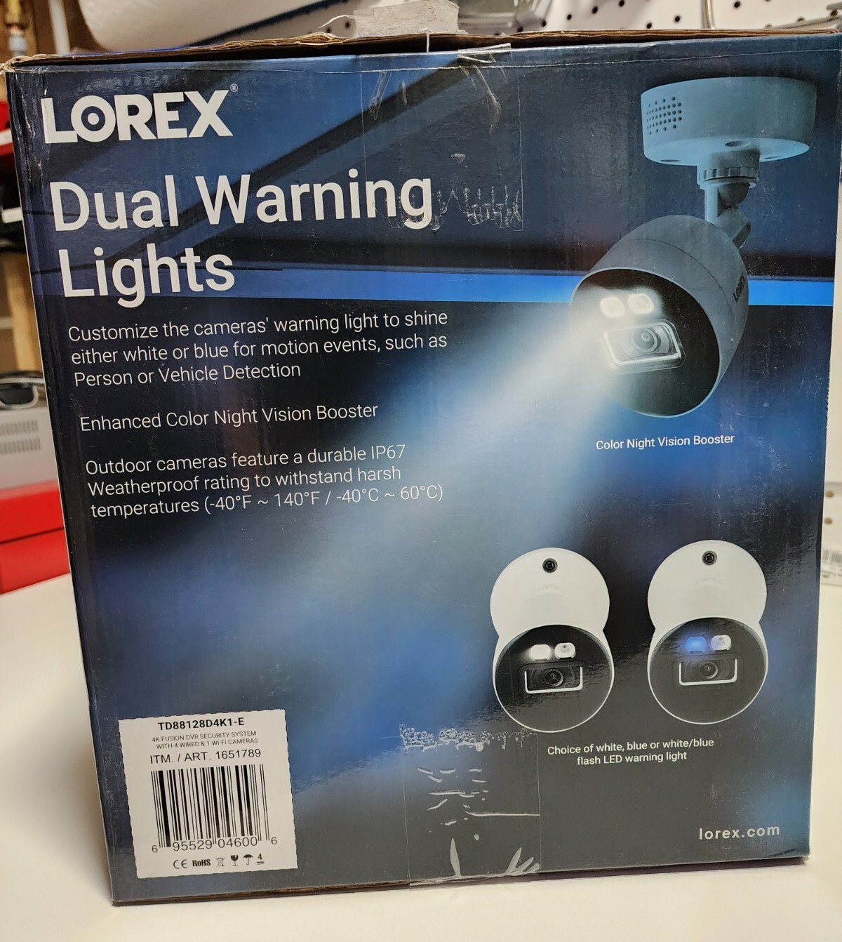 Lorex 12 Channel 4K 2TB Fusion DVR 5 Camera Security System w Dual