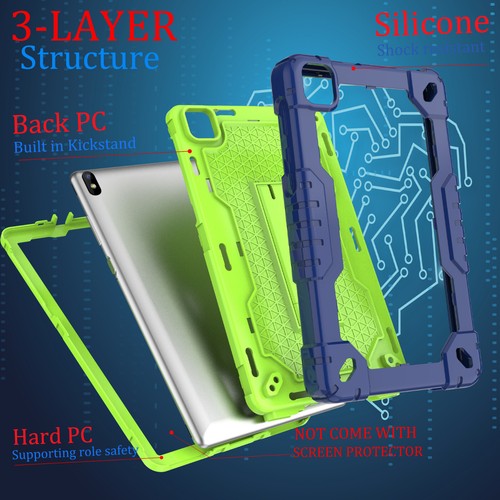 Funda para FOXX P8 8 pulgadas híbrida a prueba de golpes estuche incorporado soporte correa para el hombro - Imagen 79 de 154