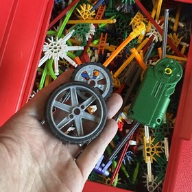 K'NEX Kinex red Hard Box Case filled with Knex !!