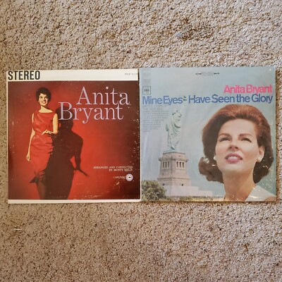 LOT OF 2 Anita Bryant Mine Eyes Have Seen The Glory CS 9373,  1966 VTG CARLTON