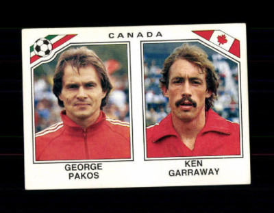 George Pakos-Ken Garraway Kanada Panini Sammelbild Mexico 1986 OU + A 230199