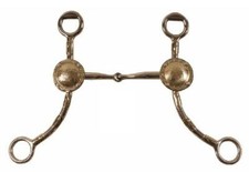 Show Snaffle-Bit mit langen Shanks - Edelstahl mit Silberbeschlägen + Conchos