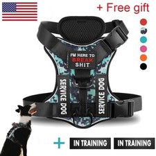 Dog Harness No-pull Reflective Tactical Walking Training Outdoor Free Patches