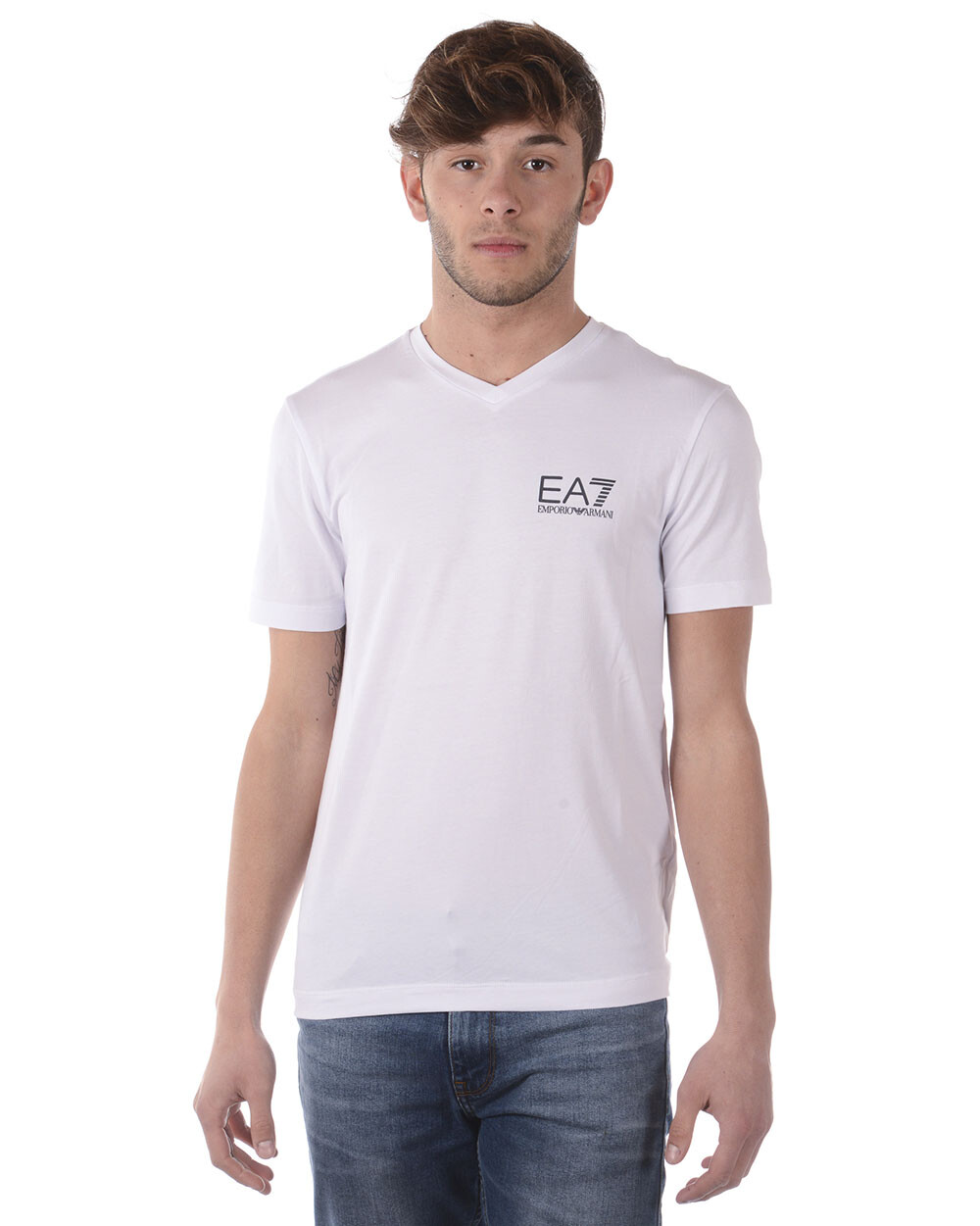 Футболка-свитшот Emporio Armani EA7 Мужская белая 3ZPT53PJ03Z 1100 Sz M - ОТЛИЧНОЕ ПРЕДЛОЖЕНИЕ