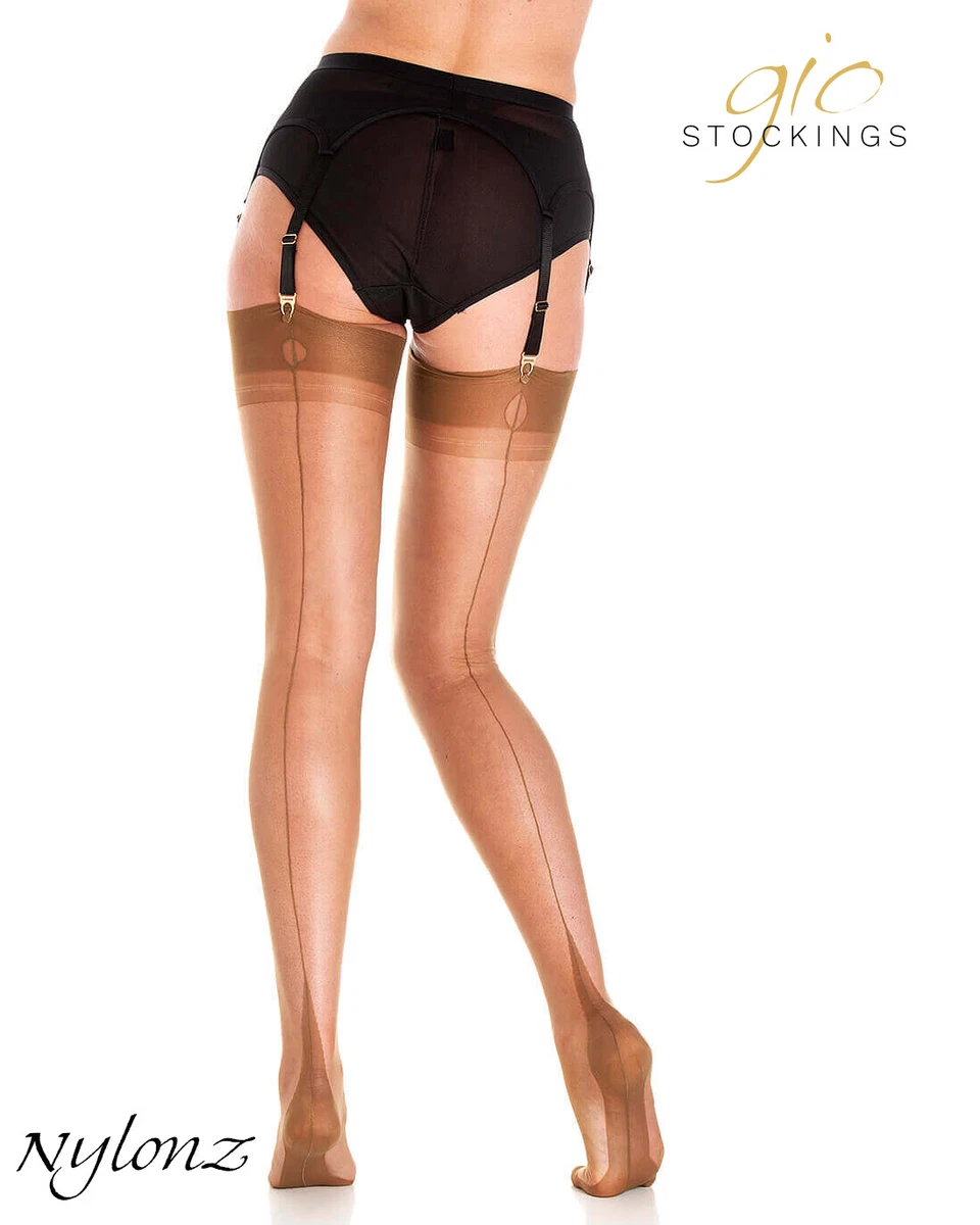 Gio Fully Fashioned Stockings BRONZE Imperfects from NYLONZ
