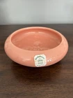 HAEGER PINK MAUVE ROUND SHALLOW FLYING SAUCER VASE PLANTER BOWL MCM