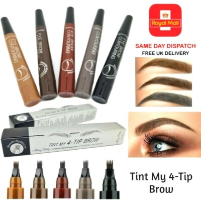 Microblading Tattoo Augenbrauenstift flüssige Tinte wasserfest Tönung Brow Eye Make Up UK 