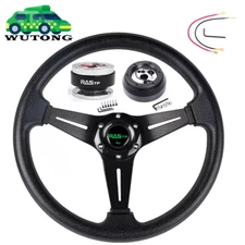 14" Black Steering Wheel Quick Release Hub Adapter 170H For Dodge Chevrolet GM