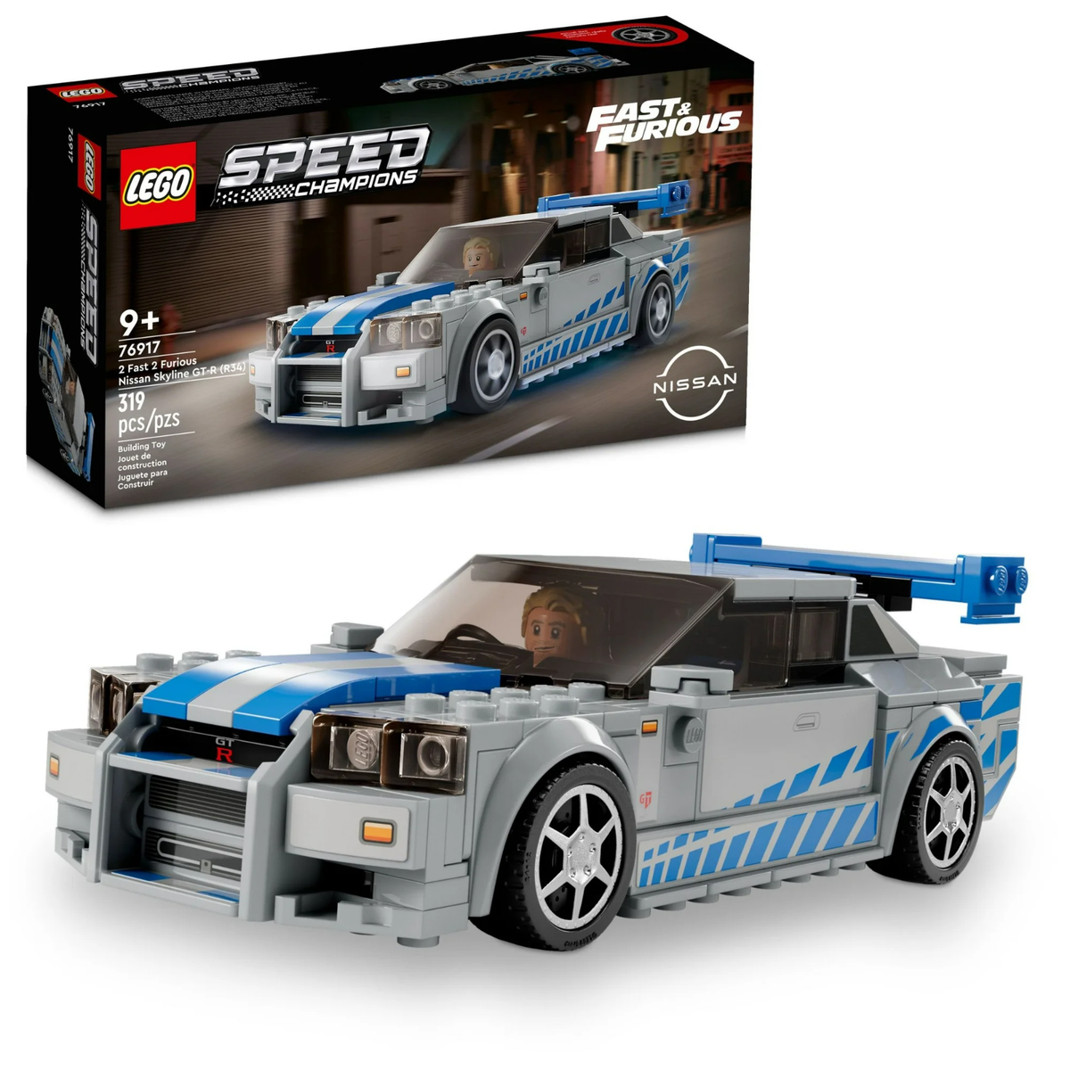 Lego Set 76917 2 Fast 2 Furious Nissan Skyline GT-R R34 Brian's
