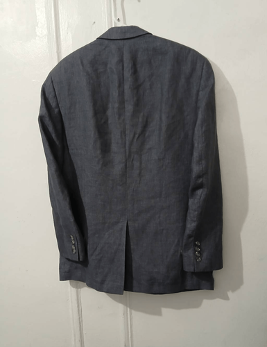 Haspel mens 39s gray blazer jacket 100% linen - Picture 2 of 6