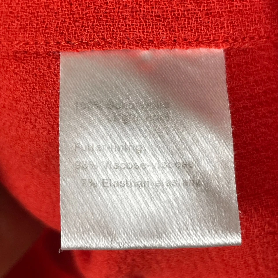 Blazer Akris Rojo Lana Virgen Talla 4 – Lana Schurwolle Minimalista Estilo Dinero Antiguo Foto 2 de 4