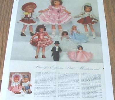 1940/'s Effanbee DY-DEE doll Montgomery Wards Catalog AD Reproduction