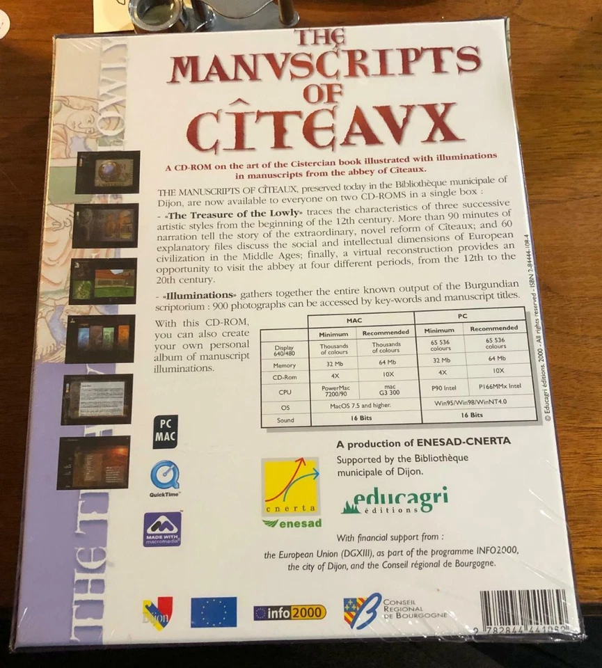 The Manuscripts of Citeaux - PC MAC CD-ROM Dijon 12th Century - New Old Stock - Image 2 of 3