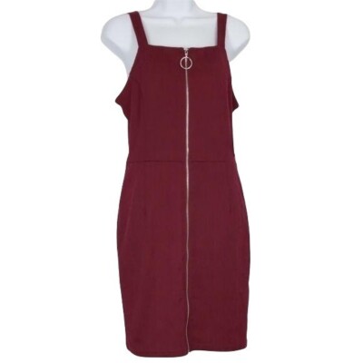 Full Circle Trends Women's Burgundy overall sheath dress  Size M (NWT)