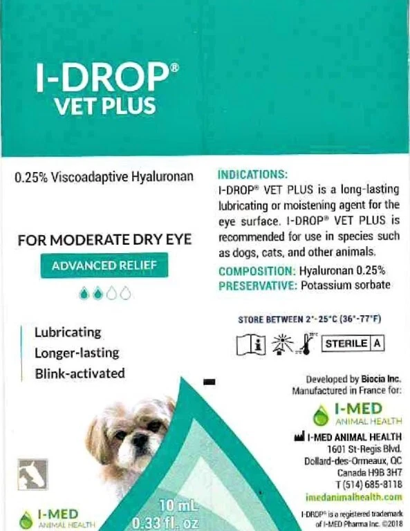 I Drop Vet Plus Eye Lubricant Multidose Bottle 10 Ml. by I-med Pharma