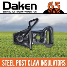 100x Pinlock Claw Insulator for Steel Star Picket ELECTRIC FENCE WIRE POLY DAKEN