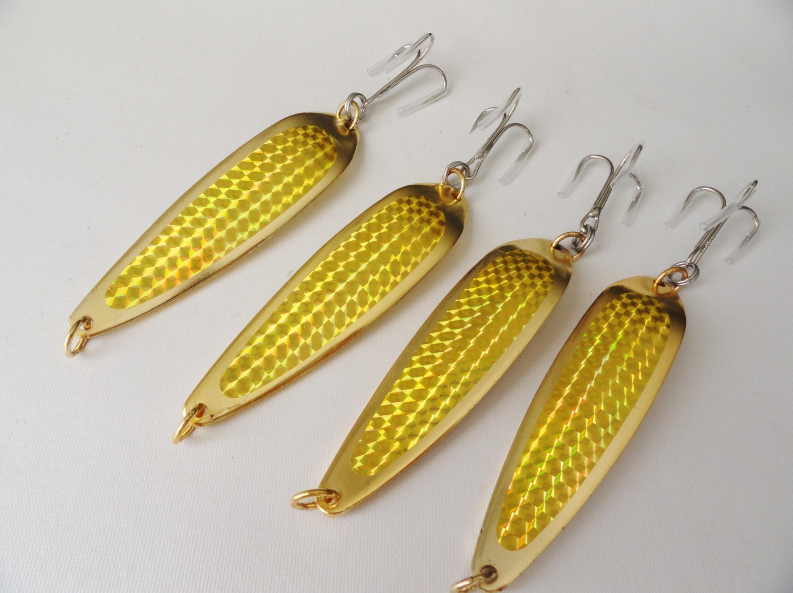 4 Pieces 2oz Gold Casting Spoons Fishing Lures Crocodile spoon style