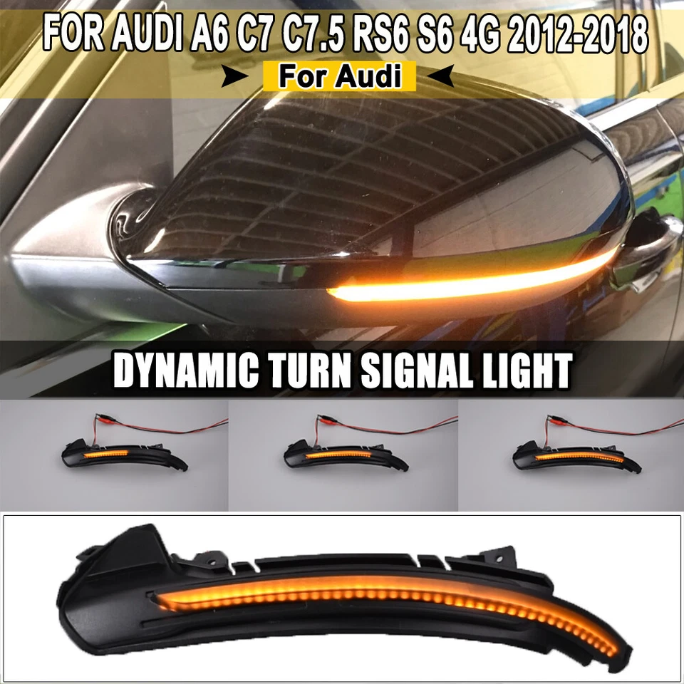 1 par de luces LED dinámicas intermitentes para Audi A6 C7 S6 4G 2013 2014 2015-2017 Foto 3 de 4