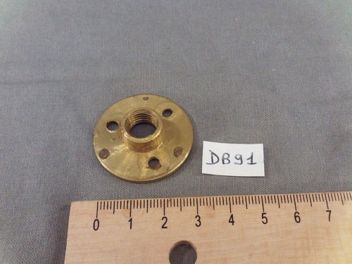 Alter Messing Plattenfitting Ø 34 mm Innenausgang keine 10,85 mm ( DB91 )