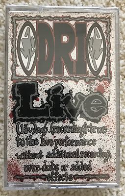 D.R.I. - LIVE - CASSETTE TAPE ORIGINAL STILL SEALED - DIRTY ROTTEN IMBECILES DRI