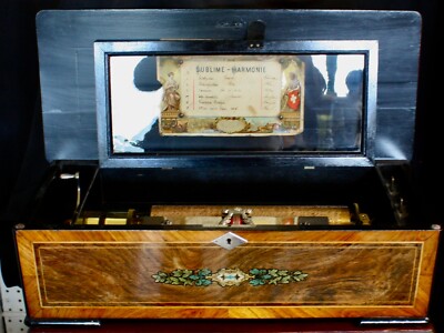 Swiss Cylinder Music Box Sublime Harmonie by Charles Paillard 1880