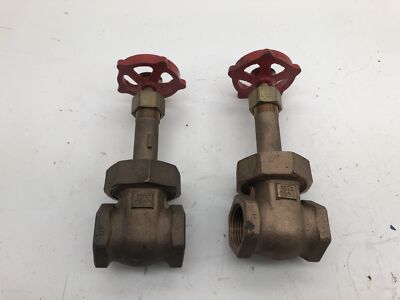(QTY.2) MILWAUKEE VALVE 1152-1162 1/2'' BRASS GATE VALVE