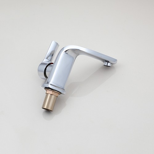Bathroom Basin Sink Mixer Faucet Arc Chrome Single Handle Brass Tap Deck Mounted - Picture 7 of 12