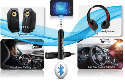 Malonex® BeatJack Bluetooth Receiver Empfänger Adapter 3.5mm Auto Lautsprecher ⬛ - 第 3/11 張圖片